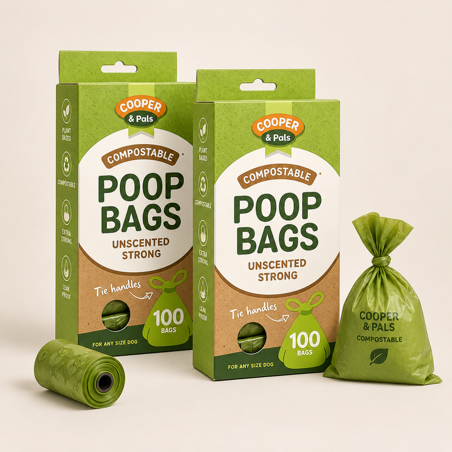 2-Pack Tie-Handle Dog Poo Bags — 200 Bags